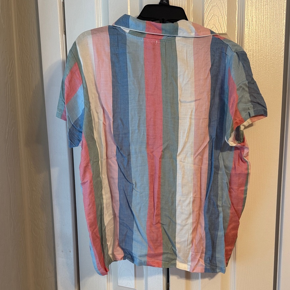 Striped Button-Up Pajama Set - Picture 3 of 5